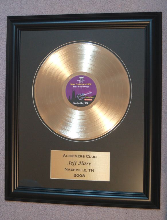 framed gold record award