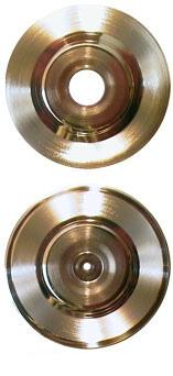 7 inch gold record blanks, large and small hole