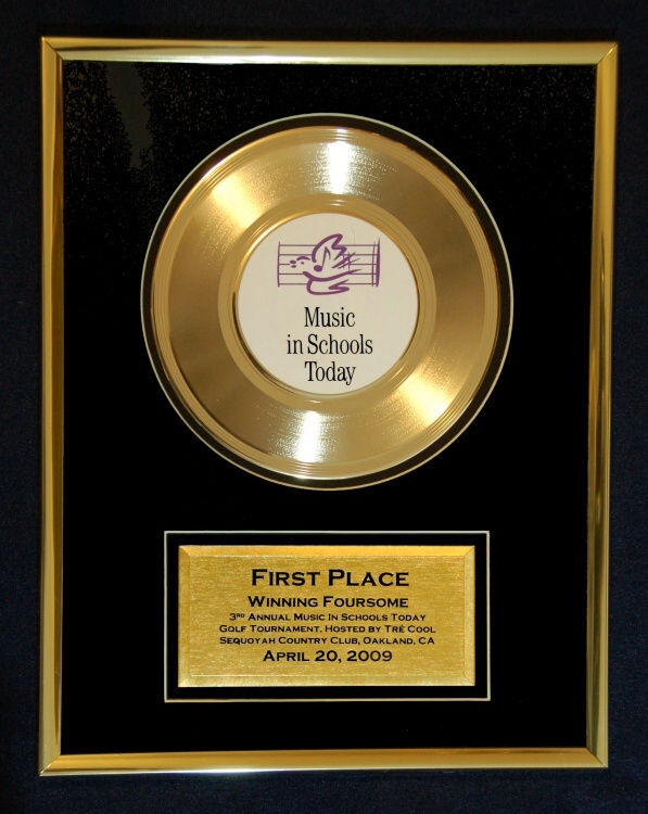 framed platinum record award